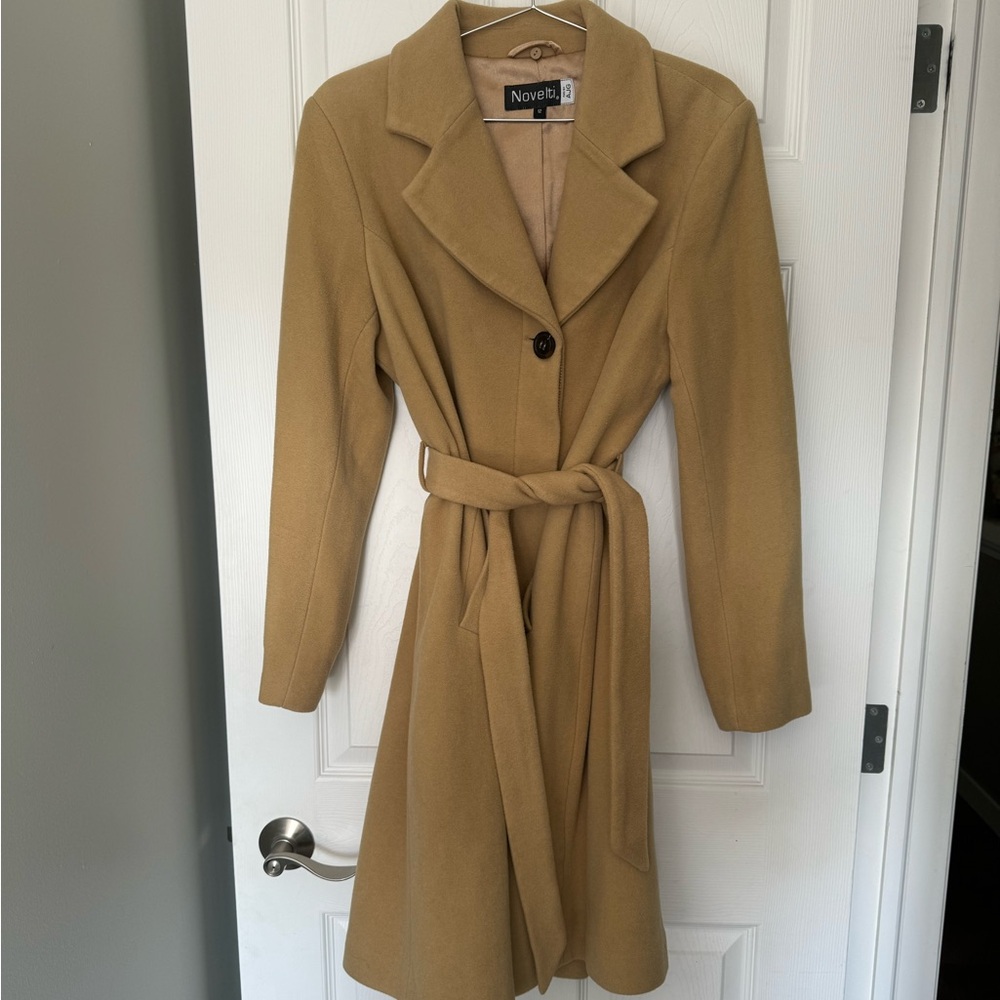 Novelti Women's Tan Pea Coat